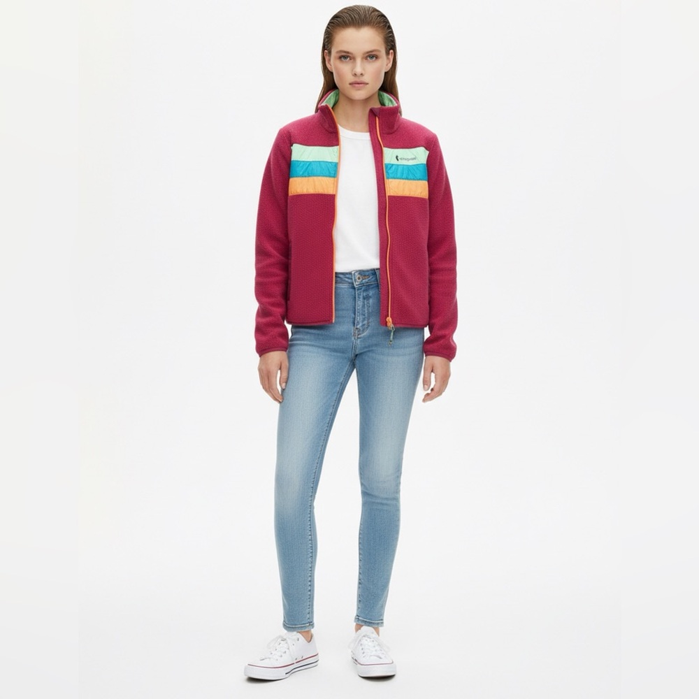 Cotopaxi Teca Fleece Full Zip Jacket Women’s Small Colorblock Pink